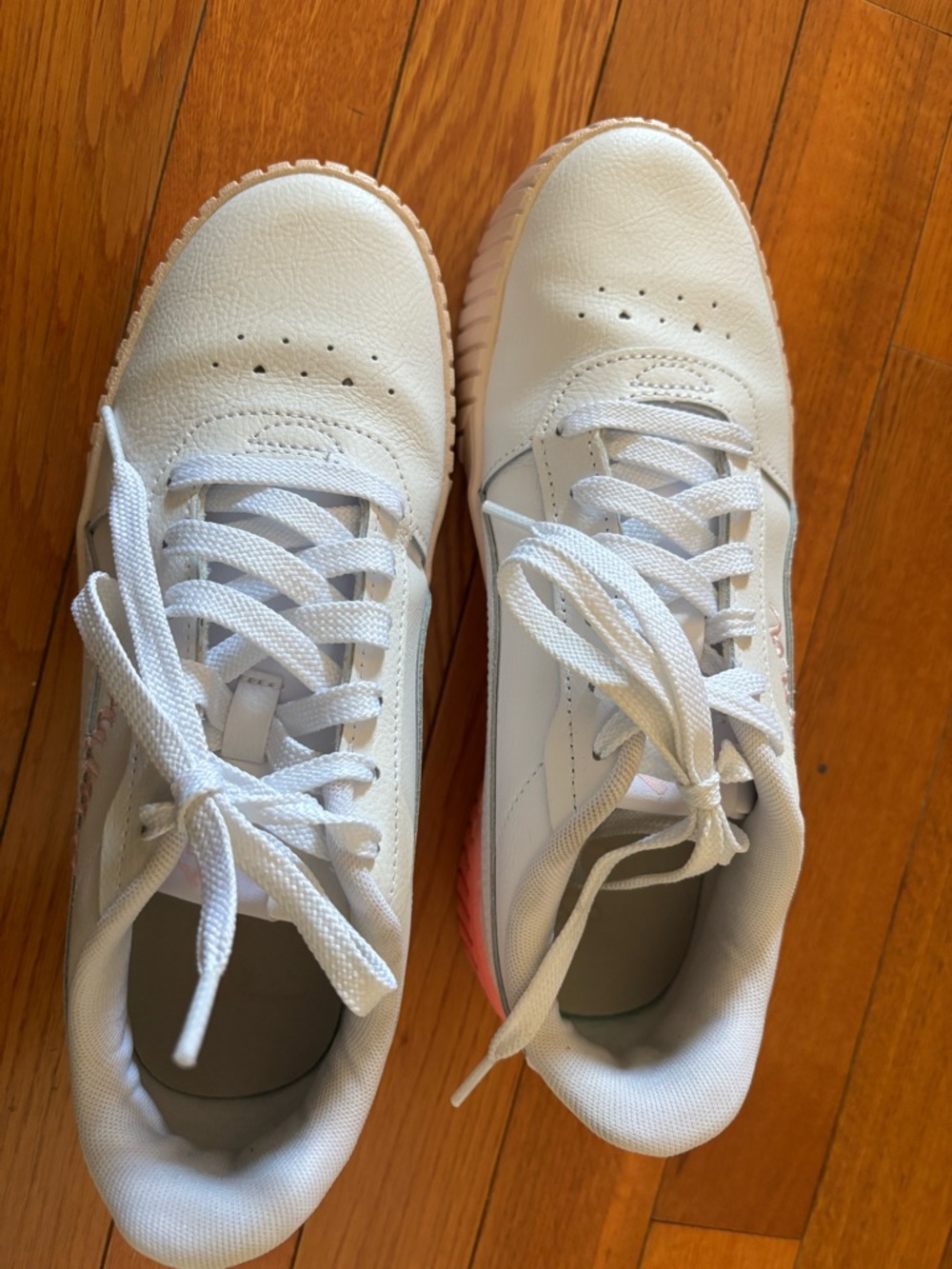 Pink and White Puma Sneakers - Picture 7 of 10